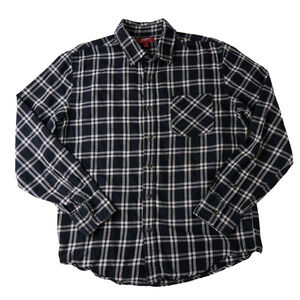 Arizona Jeans Co Flannel Shirt Men M Plaid Long Sleeve Grunge Lumberjack Western